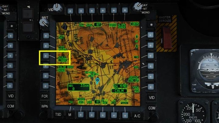 In Chart mode, you can change the scale of the map image by pressing the SCALE button - DCS AH-64D Apache: TSD - Tactical Situation Display - Systems and Sensors - DCS AH-64 Apache Guide