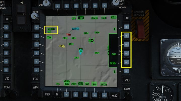 After that make sure the POINT option shows the number of the selected point and not " - DCS AH-64D Apache: TSD - Tactical Situation Display - Systems and Sensors - DCS AH-64 Apache Guide