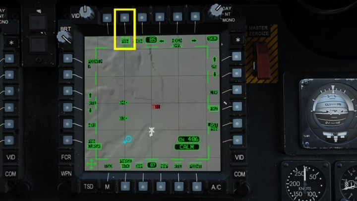 Click on the PAN option - DCS AH-64D Apache: TSD - Tactical Situation Display - Systems and Sensors - DCS AH-64 Apache Guide
