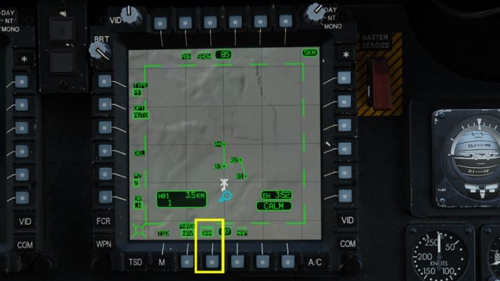 Press the BAM button to enter the BAM screen - DCS AH-64D Apache: TSD - Tactical Situation Display - Systems and Sensors - DCS AH-64 Apache Guide