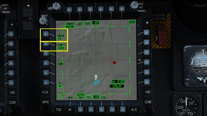 Select the TYPE zone type - NF and SEL - select the zone number to be created - DCS AH-64D Apache: TSD - Tactical Situation Display - Systems and Sensors - DCS AH-64 Apache Guide