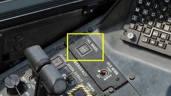 Before making a tight turn, unlock the rear wheel with the Tail Wheel Unlock button - DCS AH-64D Apache: Taxi and Take Off - Flight and Navigation - DCS AH-64 Apache Guide