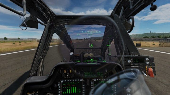After going straight, lock the rear wheel again - DCS AH-64D Apache: Taxi and Take Off - Flight and Navigation - DCS AH-64 Apache Guide