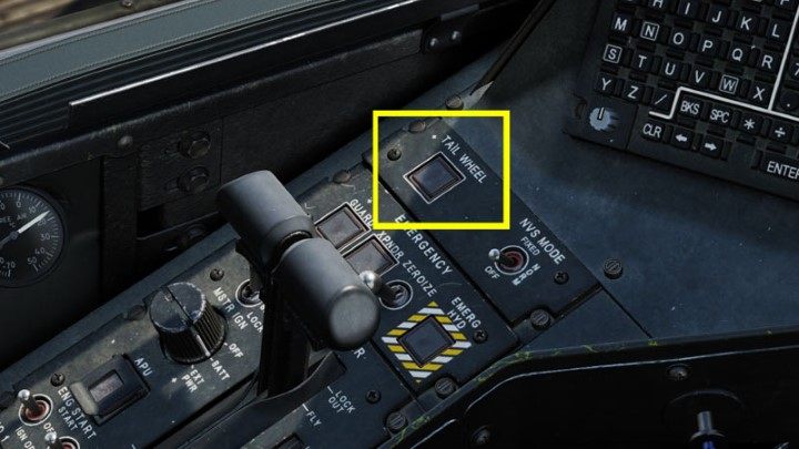 Tail Wheel - Locked - tail wheel locked, light off - DCS AH-64D Apache: Taxi and Take Off - Flight and Navigation - DCS AH-64 Apache Guide