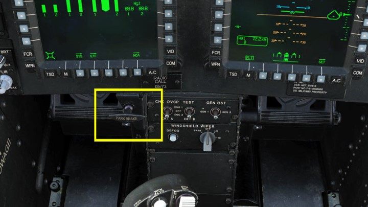 Parking brake released - DCS AH-64D Apache: Taxi and Take Off - Flight and Navigation - DCS AH-64 Apache Guide