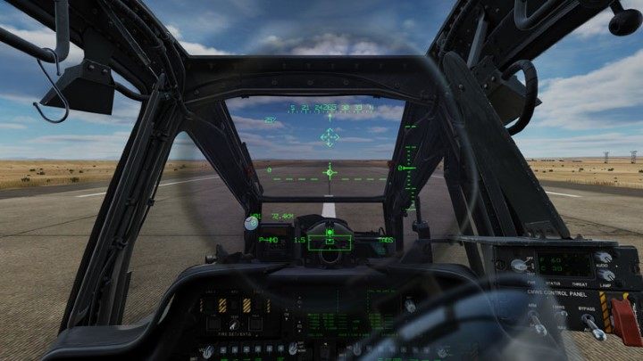 Change the HUD mode to Transition by pressing Symbology Select Up - DCS AH-64D Apache: Taxi and Take Off - Flight and Navigation - DCS AH-64 Apache Guide