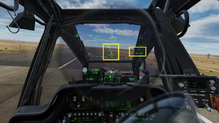 When the Apache takes off the ground, push the cyclic forward while still increasing the collective for speed and altitude - DCS AH-64D Apache: Taxi and Take Off - Flight and Navigation - DCS AH-64 Apache Guide