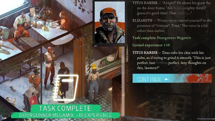 When you tell Titus that Klaasje has not changed her mind, the man will not be satisfied - Disco Elysium: Doorgunner Megamix - walkthrough - Motive - Disco Elysium Guide