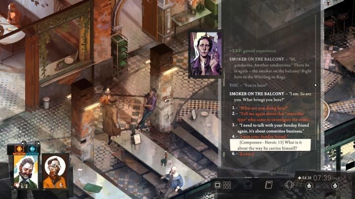 Visit the cafe in Whirling-in-Rags - Disco Elysium: Take on La Responsabilite - walkthrough - Political tasks - Disco Elysium Guide