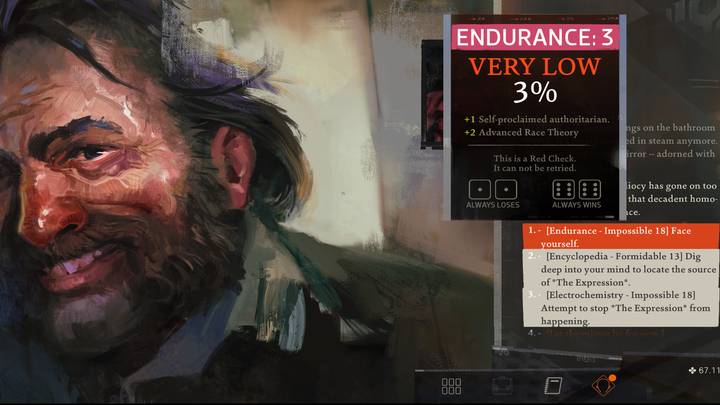 Find any mirror - it can be a mirror in your hotel room (the one where you started the game) or in a shack in the fishing village - Disco Elysium: Turn back the wheels of time - walkthrough - Political tasks - Disco Elysium Guide