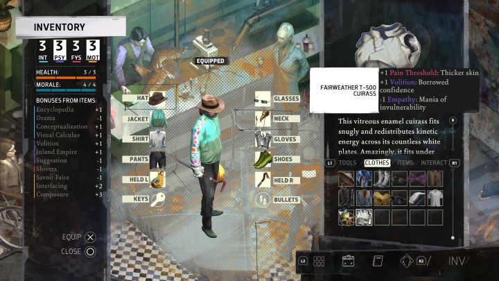 You will get 35 XP - Disco Elysium: Who put the clothes in the trash? - walkthrough - Other - Disco Elysium Guide