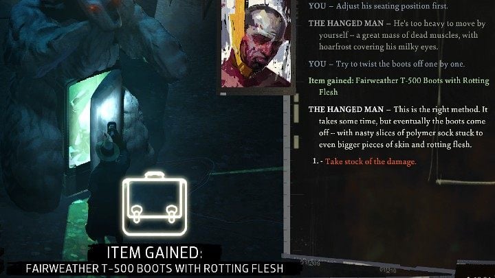 You can get rid of Kim by going to your room or the cabin on the coast after 9 p - Disco Elysium: Getting the Hanged Mans boots - walkthrough - Equipment - Disco Elysium Guide