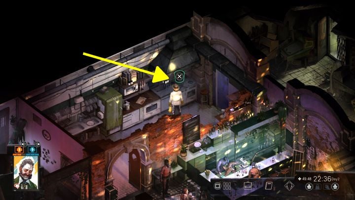 Head to the kitchen on the ground floor of Whirling-In-Rags - Disco Elysium: Getting the Hanged Mans boots - walkthrough - Equipment - Disco Elysium Guide