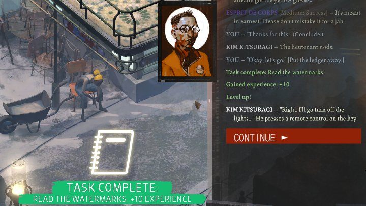 Kim's car is parked in front of the hotel building - Disco Elysium: Read the watermarks - walkthrough - Identity - Disco Elysium Guide