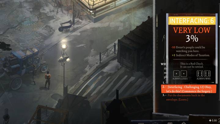 After examining the envelope for the first time in the inventory, you can try to forge the signatures when you reopen it - Disco Elysium: Get two signatures for Evrart - walkthrough - Evrart Tasks - Disco Elysium Guide