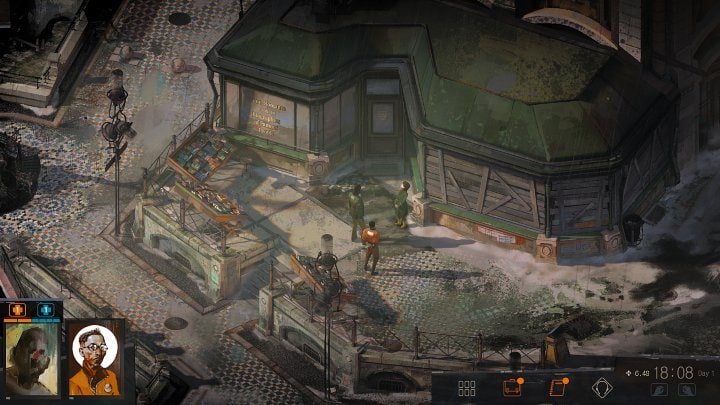 Head to the bookstore shown in the image above (the building is right next to the Whirling-In-Rags Hotel) and go inside - Disco Elysium: How to get map? - FAQ - Disco Elysium Guide