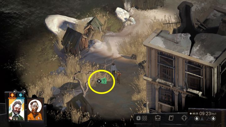 You must travel to the area south-west of the Feld building and the cryptozoologists camp - Disco Elysium: Inspect the traps - walkthrough - Cryptozoologists - Disco Elysium Guide