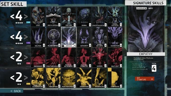 The initial skill level of your hero is equal to the level of each Attribute, as you can see in the image above - Disco Elysium: Skills - Basics - Disco Elysium Guide
