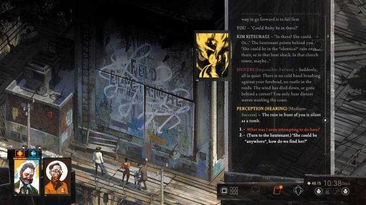 You will search for Ruby through the Ask about Ruby in the village task - Disco Elysium: Look for Ruby on the coast - walkthrough - Ruby and the shooter - Disco Elysium Guide