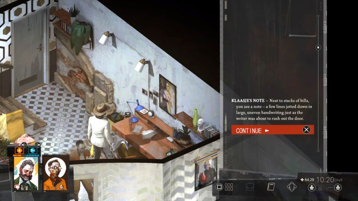 The quest in question is heavily tied to Determine where the shot came from task which you could have started much earlier, after talking to Titus and Klaasje in Whirling-in-Rags - Disco Elysium: Inspect the window in Klaasjes bedroom - walkthrough - Ruby and the shooter - Disco Elysium Guide