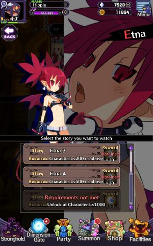 In Character Episode, Nether Quartz rewards await for unlocking the next levels of the main characters in the game - Disgaea RPG: Facilities - Basics - Disgaea RPG Guide