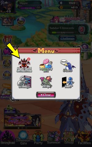 Go to the Stronghold tab, click on the Menu icon in the upper right corner, and then select Stronghold Customization - Disgaea RPG: Stronghold Background - how to change? - FAQ - Disgaea RPG Guide