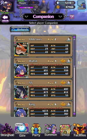 Before the fight begins, you choose a companion who will be your backup - Disgaea RPG: Combat - Basics - Disgaea RPG Guide