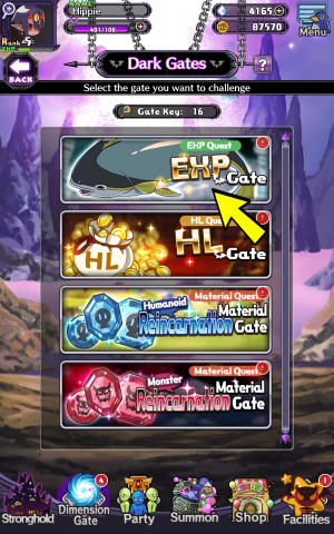 After a positive review of the bill, go to the Dimension Gate - Dark Gates - Disgaea RPG: Leveling up - how to do it quickly? - FAQ - Disgaea RPG Guide