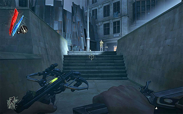 Return to your starting point and start the exploration of the actual area of the Estate district - Exploring the Estate District - Mission 5 - Lady Boyles Last Party - Dishonored - Game Guide and Walkthrough