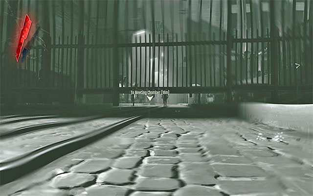 The less obvious ways to get over the gate are an attempt to Blink over to the other side, or Possess a random rat - Reaching the High Overseer Campbell's Office - Mission 2 - High Overseer Campbell - Dishonored - Game Guide and Walkthrough