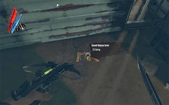 The list of the things to be found in the Kennel is considerable, and it includes food, gold, bolts, two spring razors, ammo, Sokolov's health elixir, Piero's spiritual remedy, a warning(Do Not Use This Lever), a note (Sick Hound), a letter (Loot Cache) and three books - Infiltrating the High Overseer Campbel's building - Mission 2 - High Overseer Campbell - Dishonored - Game Guide and Walkthrough