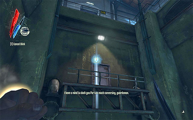 Variant three, the last one, is connected with reaching the small catwalk shown in the above screenshot - Reaching the waterlock top level - Mission 6 - Return to the Tower - Dishonored - Game Guide and Walkthrough