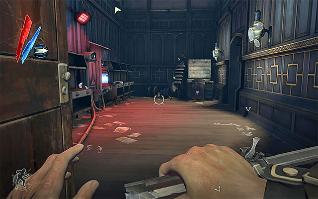 The good news is that the wall of light may be easily disabled or reprogrammed because, to the right there is a widely available control room (a panel and a whale oil tank- the above screenshot) - Exploring the Dunwall Tower First Floor - Mission 6 - Return to the Tower - Dishonored - Game Guide and Walkthrough