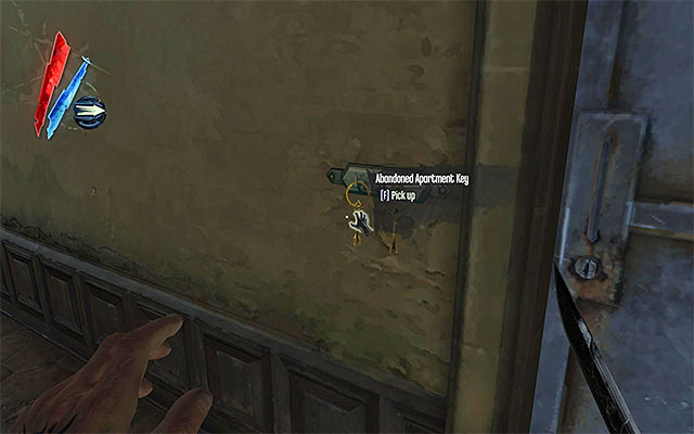 Climb the stairs and explore all of the rooms in the apartment to find some food, Sokolov's health elixir and Piero's spiritual remedy - Reaching the pubs vicinity - Mission 8 - The Loyalists - Dishonored - Game Guide and Walkthrough