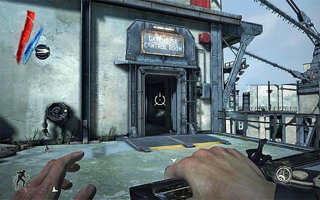 I recommend that, while on the upper levels of the fort, you should check out the Gatehouse Control Room, located in the westersn part of the fort - Exploring the fort - Mission 9 - The Light at the End - Dishonored - Game Guide and Walkthrough