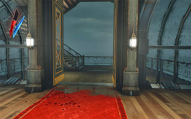 Locate the exit to the lighthouse's external balconies (the above screenshot) and go up - Endings - Mission 9 - The Light at the End - Dishonored - Game Guide and Walkthrough