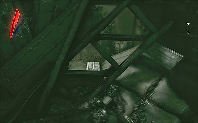 The easiest way to leave the warehouse is to take the stairs to the lower levels - Finding your way out of the warehouse - Mission 7 - The Flooded District - Dishonored - Game Guide and Walkthrough