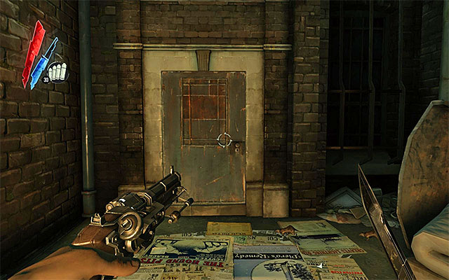 Eventually, you should reach a small camp with two weepers - Making your way to the Greaves Refinery - Mission 7 - The Flooded District - Dishonored - Game Guide and Walkthrough