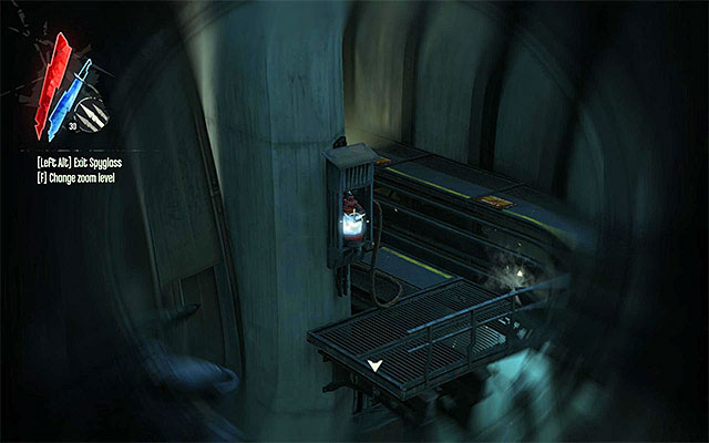 After you sufficiently near the wall of light, you should notice a power supply whale oil tank - Getting across the quarantine wall - Mission 7 - The Flooded District - Dishonored - Game Guide and Walkthrough