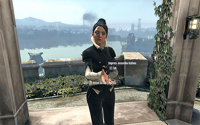 Approach the Empress and press 