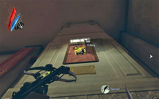 RUNE 6/7 - The rune is hanging on the wall in the meeting chamber of the Overseer's building - Runes - locations - p. 1 - Collectibles - Dishonored - Game Guide and Walkthrough