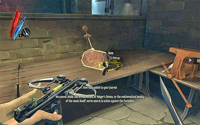 RUNE 7/7 - The rune is in the workshop in the backyard (behind the Overseer's building) - Runes - locations - p. 1 - Collectibles - Dishonored - Game Guide and Walkthrough