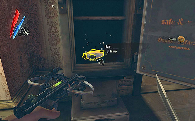 RUNE 2/5 - The rune is inside the safe in Pratchett's apartment - Runes - locations - p. 1 - Collectibles - Dishonored - Game Guide and Walkthrough