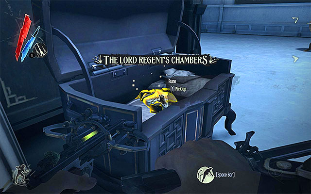 RUNE 3/4 - The rune is in the chest in the Lord Regent's Chambers, on the second floor of the Dunwall Tower - Runes - locations - p. 2 - Collectibles - Dishonored - Game Guide and Walkthrough