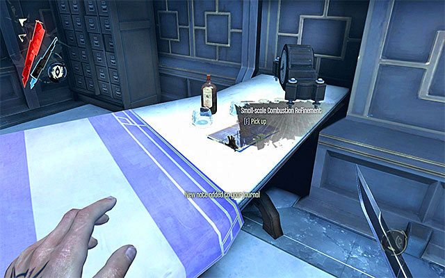 BLUEPRINT 1/1 (Small-scale Combustion Refinement) - The blueprint is in General Tobias's quarters on the second floor of the Dunwall Tower - Blueprints - locations - Collectibles - Dishonored - Game Guide and Walkthrough