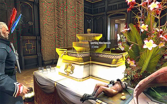 It's a good idea to eavesdrop on the conversation Miss White with Ramsey are having - Exploring the basement and the ground floor of the Estate - Mission 5 - Lady Boyles Last Party - Dishonored - Game Guide and Walkthrough