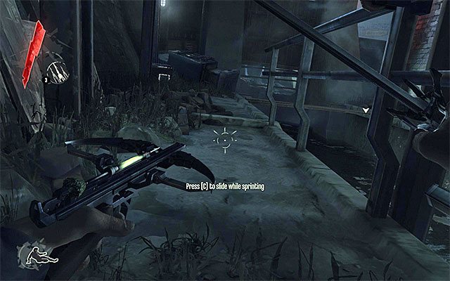 If you nowa want to , make any alterations in your equipment, you should press and hold down the middle mouse button (I recommend pairing up your blade with your crossbow with sleeping bolts) - Finding a way out of the sewers - Mission 1 - Dishonored - Dishonored - Game Guide and Walkthrough