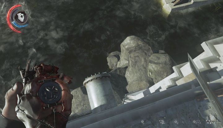 Jump down to get to the bone charm. - Get through the lobby | Mission 3 - Mission 3 - The Good Doctor - Dishonored 2 Game Guide