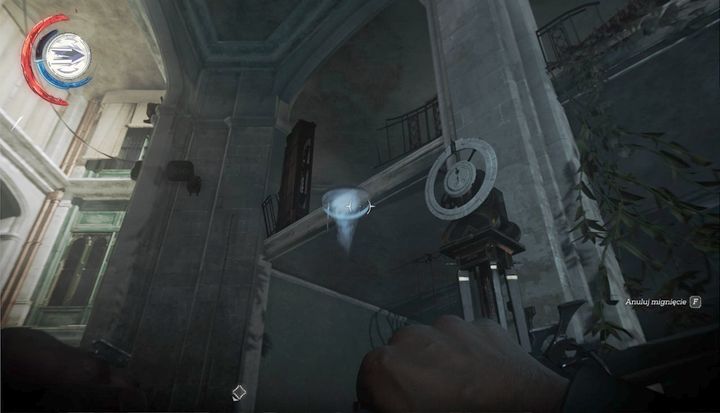 Jump on top of the balcony and turn off the wall of light power supply. - Get through the lobby | Mission 3 - Mission 3 - The Good Doctor - Dishonored 2 Game Guide