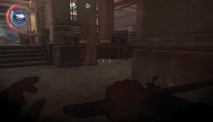 Use bottles and glasses to lure out the enemies one by one. - Find Dr. Hypatias office | Mission 3 - Mission 3 - The Good Doctor - Dishonored 2 Game Guide